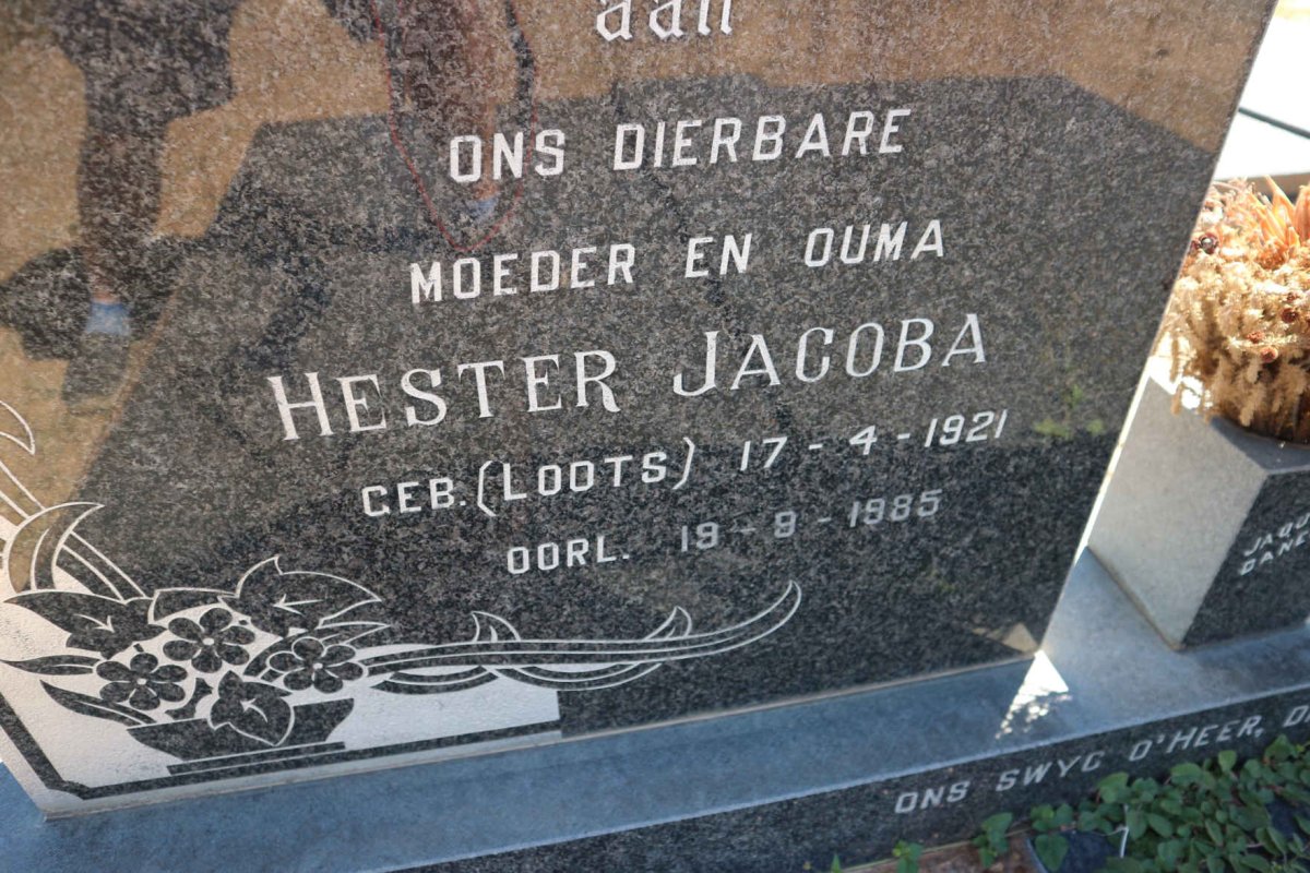 SMIT Jacobus Eliza 1915-1983 &amp; Hester Jacoba LOOTS 1921-1985