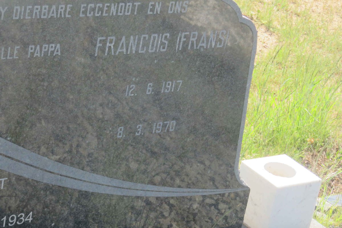 STEVENS Francois 1917-1970 &amp; Francina Maria Swart VILJOEN 1934-2014