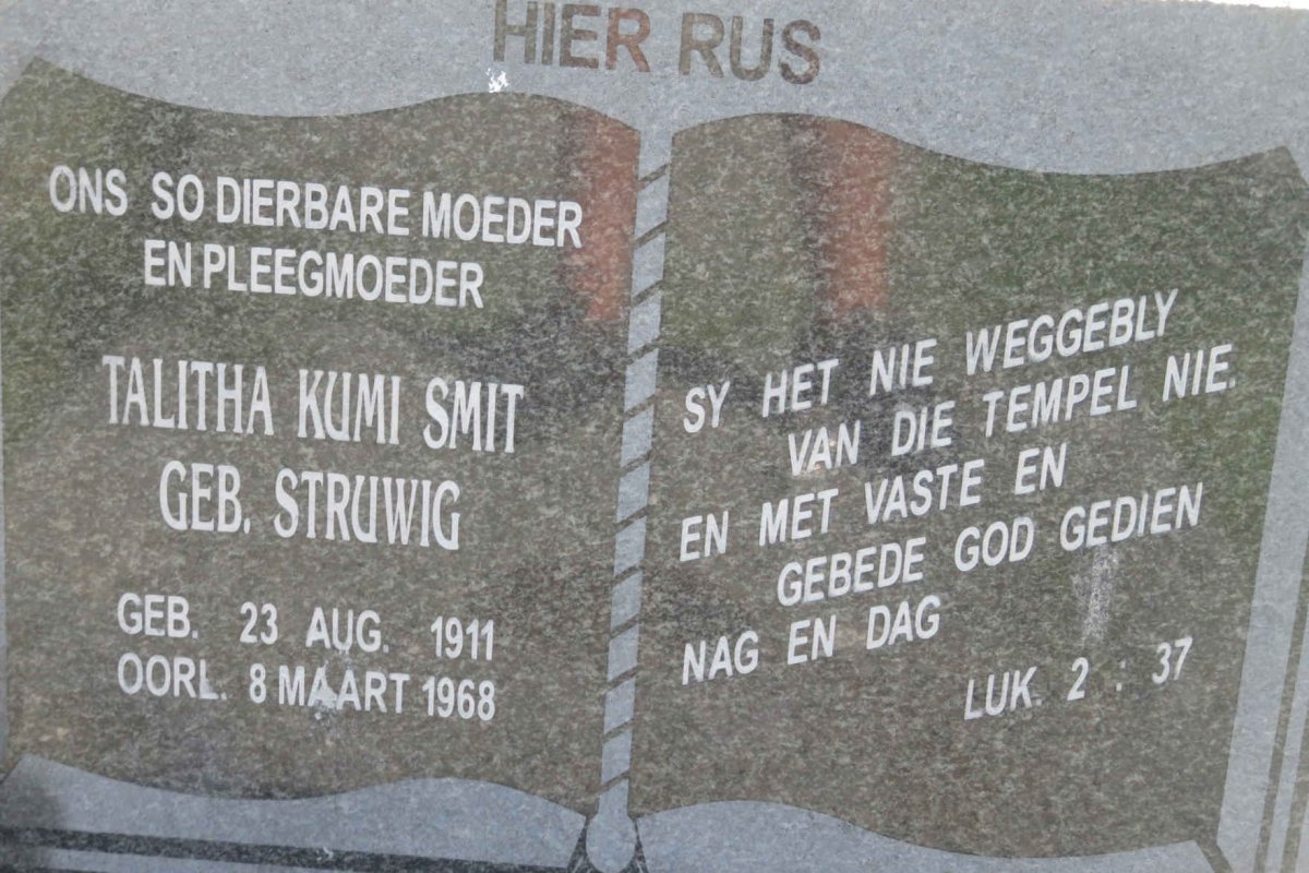 SMIT Talitha Kumi nee STRUWIG 1911-1968