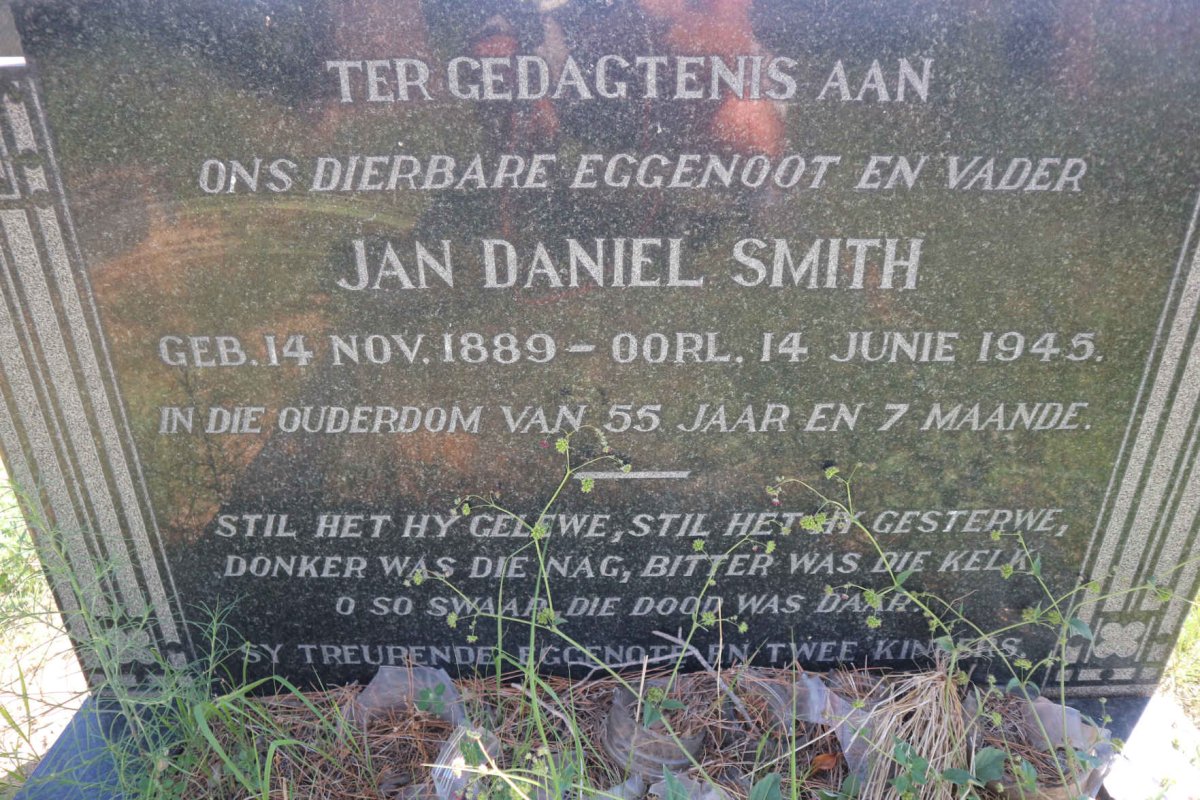 SMITH Jan Daniel 1889-1945
