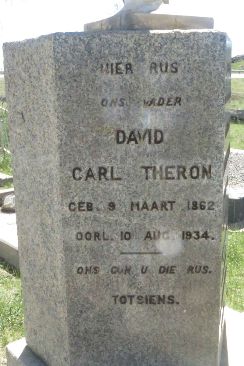 THERON David Carl 1862-1934 &amp; Magdalene Susunna SMIT 1865-1947