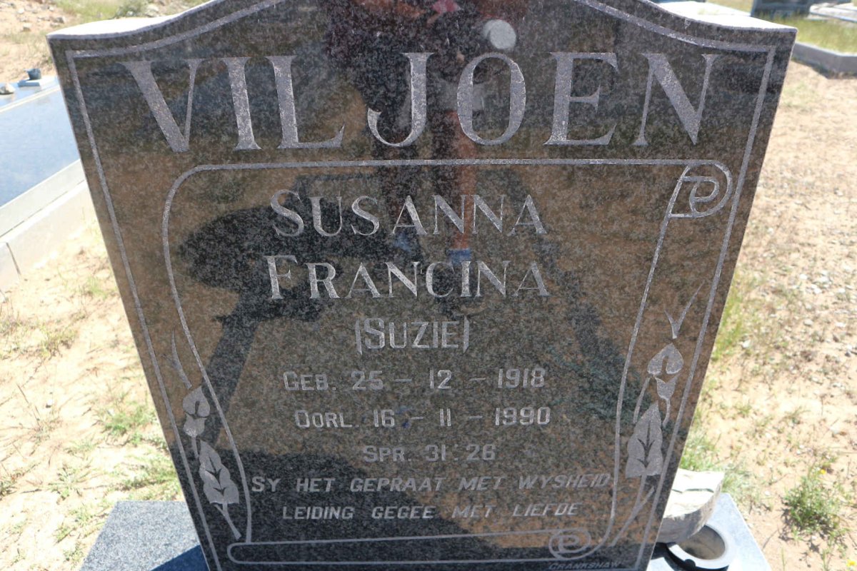 VILJOEN Susanna Francina 1918-1990