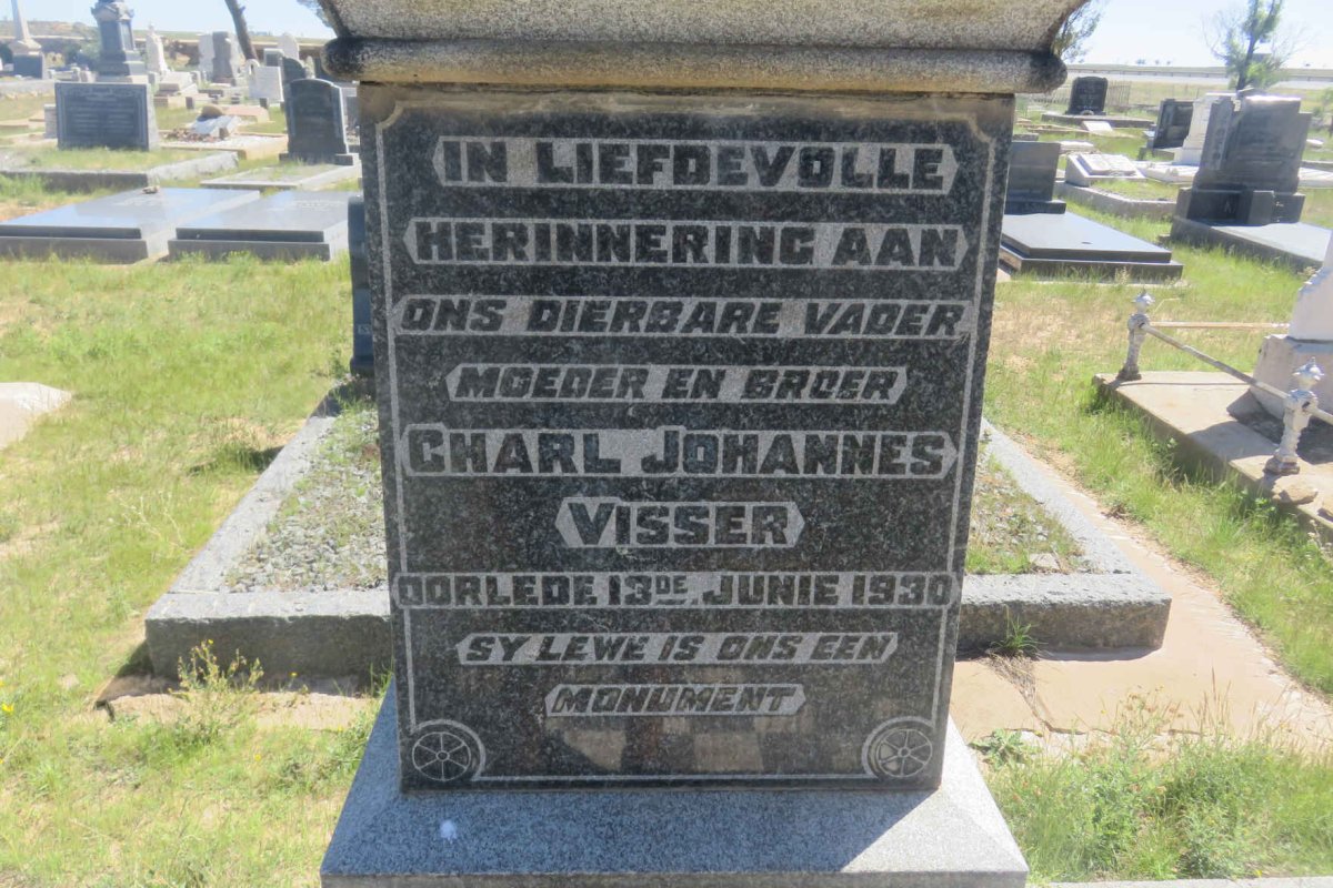 VISSER Charl Johannes -1930 &amp; Hester Aletta LOUW -1928 :: VISSER Cornelius Hercules -1928