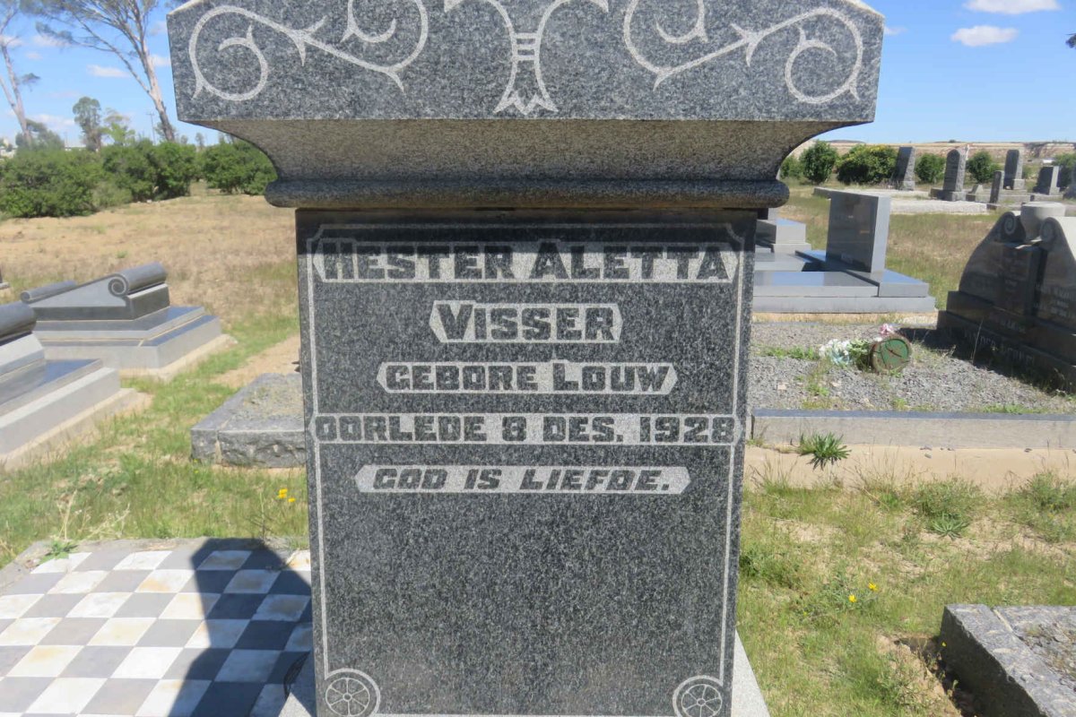 VISSER Charl Johannes -1930 &amp; Hester Aletta LOUW -1928 :: VISSER Cornelius Hercules -1928