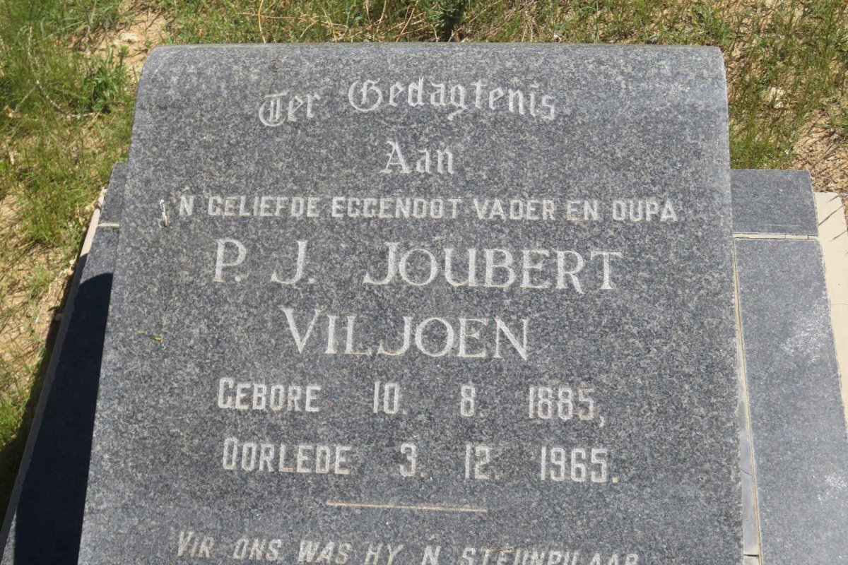 VILJOEN P.J. Joubert 1885-1965