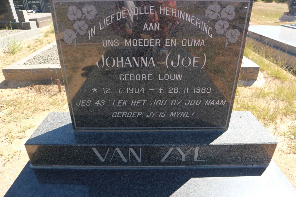 ZYL Johanna, van nee LOUW 1904-1989