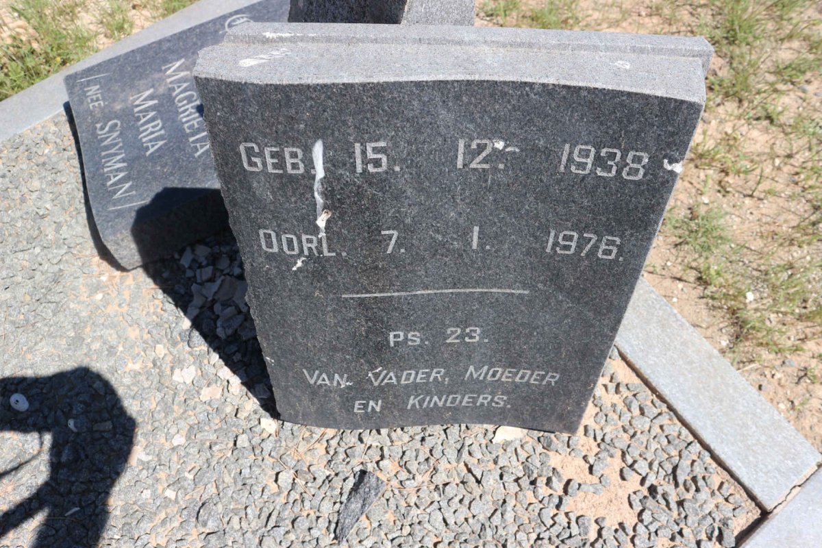 ? Magrieta Maria nee SNYMAN 1938-1976
