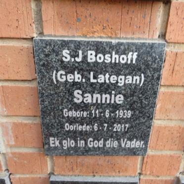BOSHOFF S.J. nee LATEGAN 1939-2017