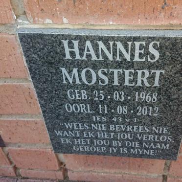 MOSTERT Hannes 1968-2012