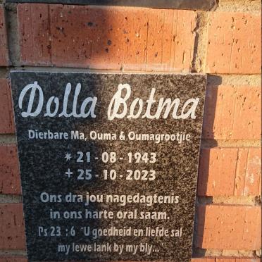 BOTMA Dolla 1943-2023