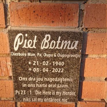BOTMA Piet 1940-2022