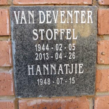 DEVENTER Stoffel, van 1944-2013 & Hannetjie 1948-