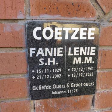 COETZEE S.H. 1929-2002 & M.M. 1941-2023