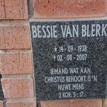 BLERK Bessie, van 1938-2007