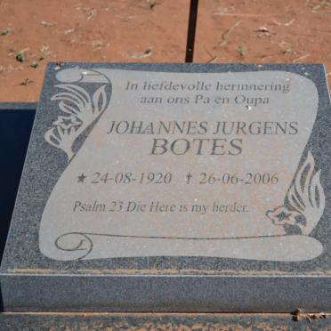 BOTES Johannes Jurgens 1920-2006