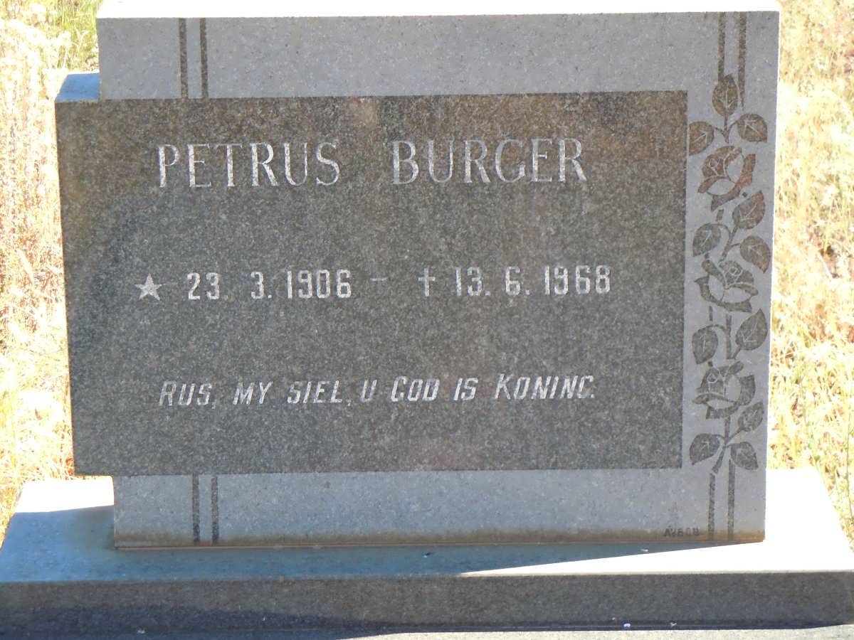 BURGER Petrus 1906-1968