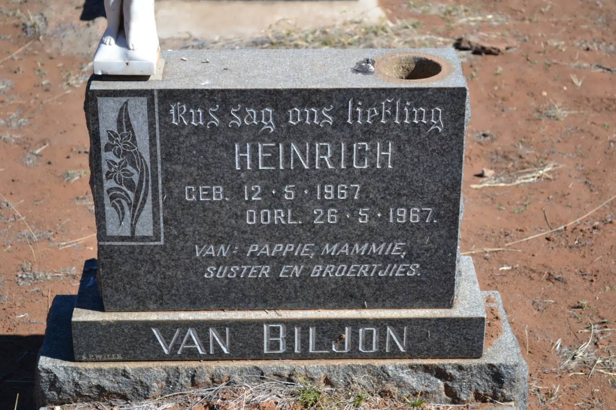 BILJON Heinrich, van 1967-1967