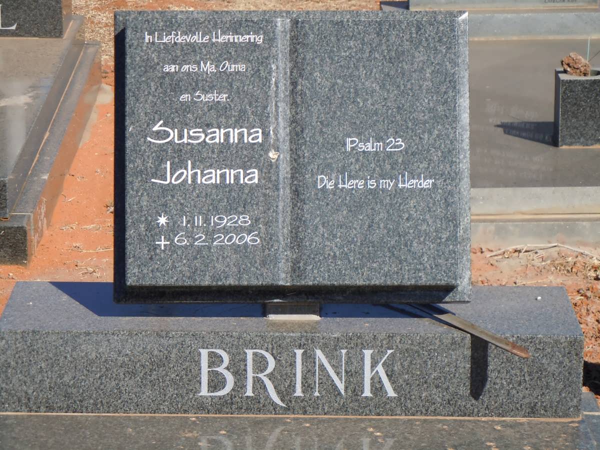 BRINK Susanna Johanna 1928-2006