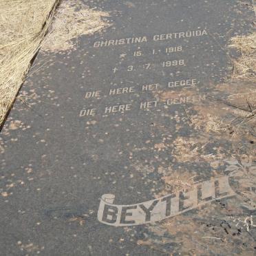 BEYTELL Christina Gertruida 1918-1998