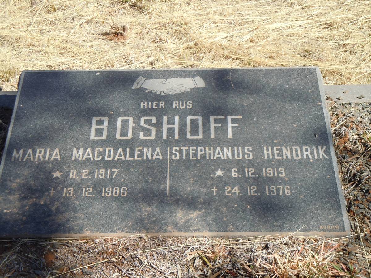 BOSHOFF Stephanus Hendrik 1913-1976 &amp; Maria Magdalena 1917-1986