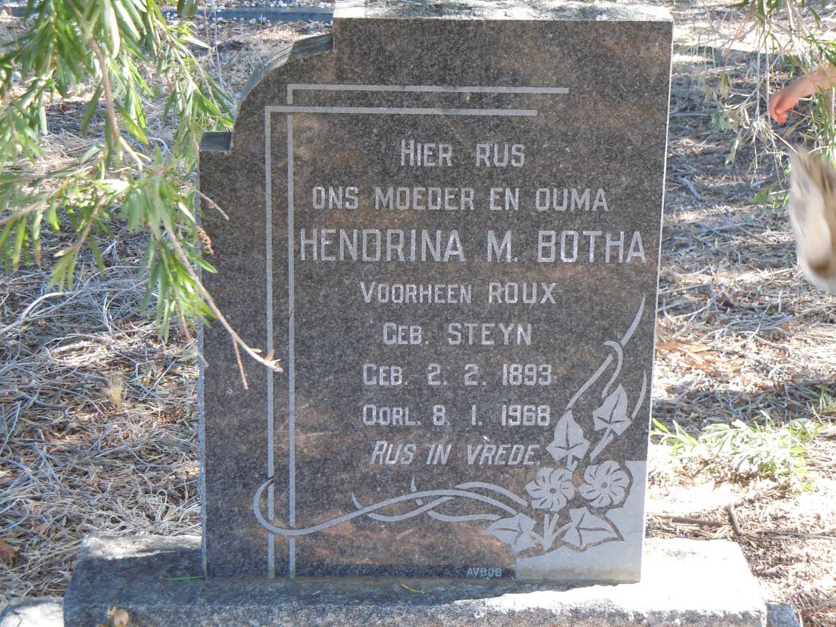 BOTHA Hendrina M. nee STEYN 1893-1968