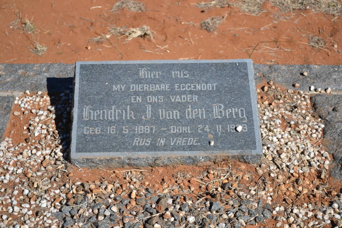 BERG Hendrik J., van den 1887-19?3