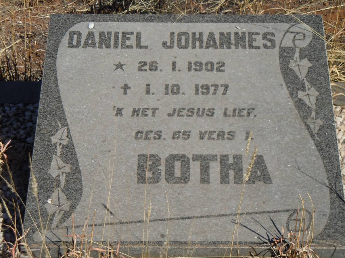 BOTHA Daniel Johannes 1902-1977