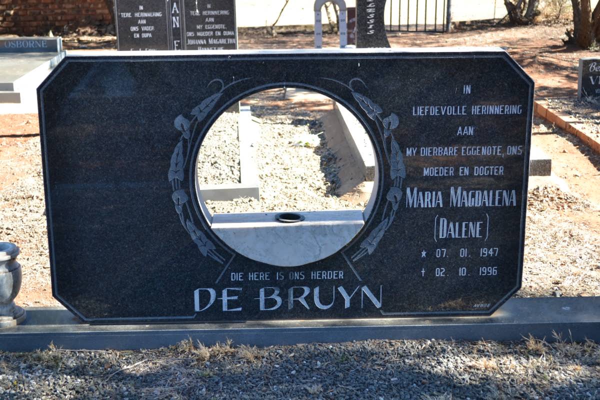 BRUYN Maria Magdalena, de 1947-1996