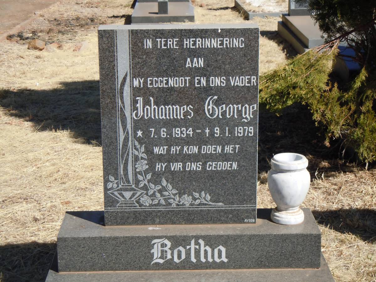 BOTHA Johannes George 1934-1979