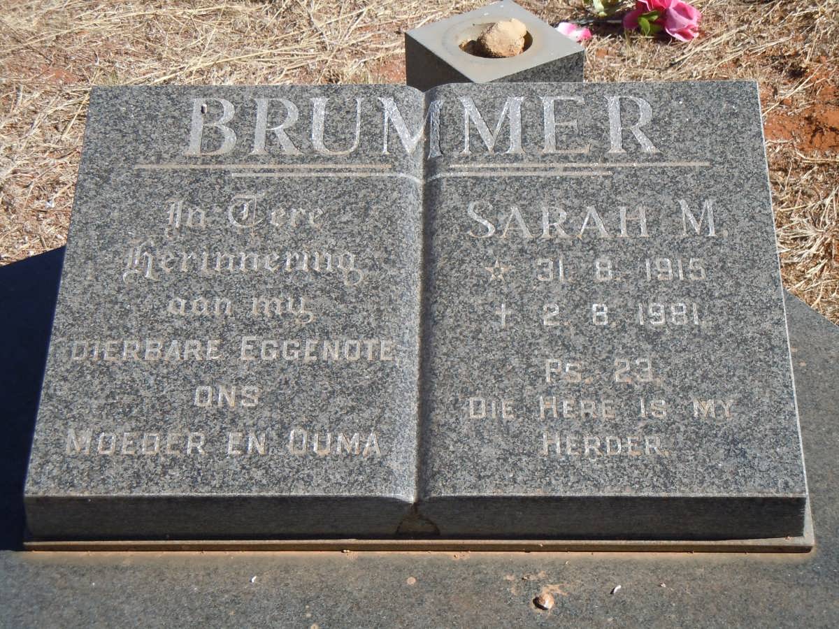 BRUMMER Sarah M. 1915-1981