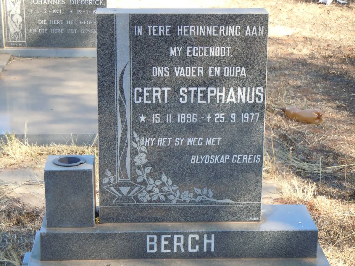 BERGH Gert Stephanus 1896-1977