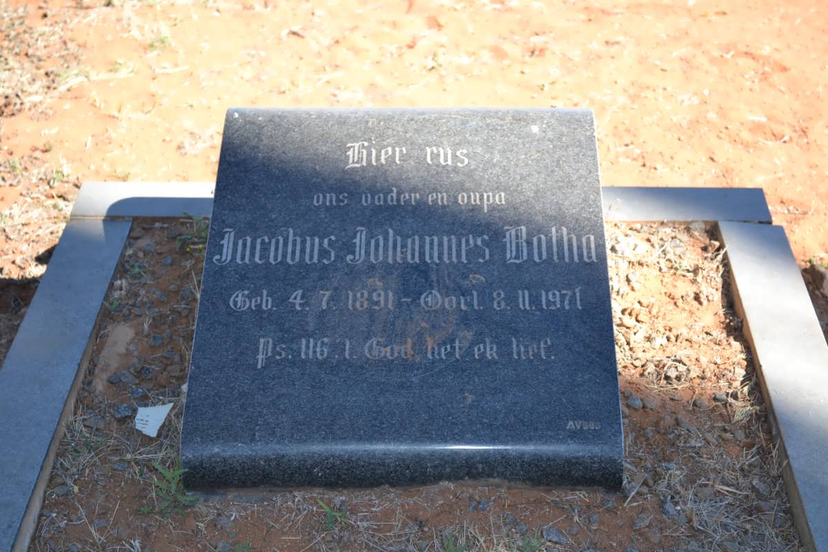 BOTHA Jacobus Johannes 1891-1971