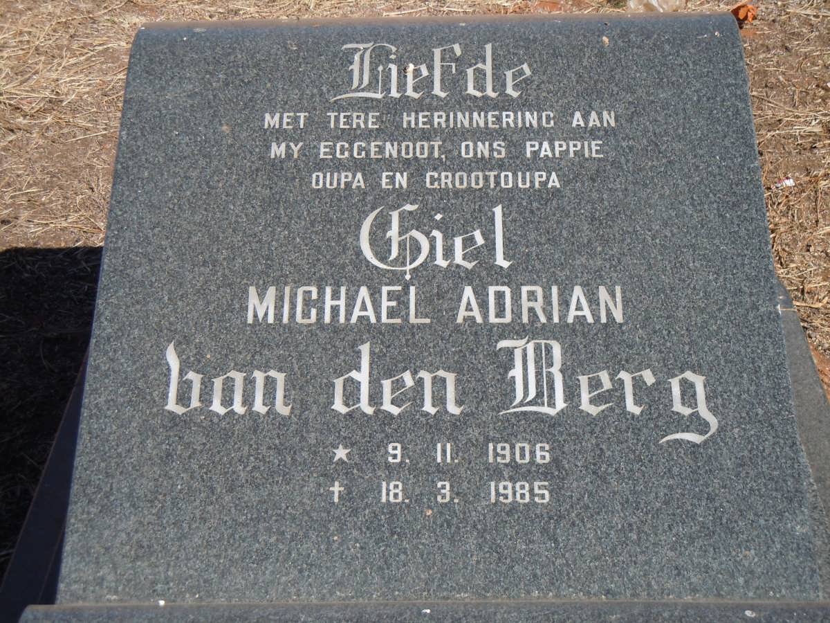 BERG Michael Adrian, van den 1906-1985