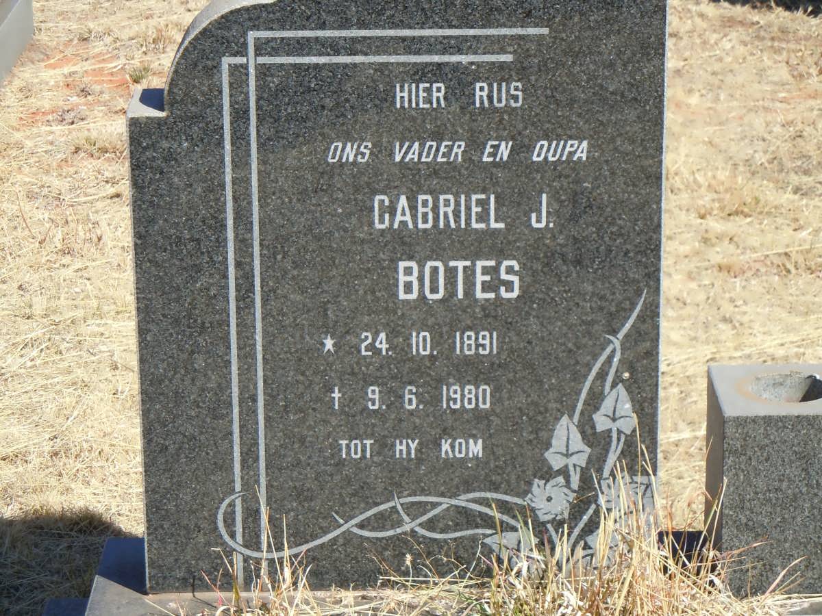 BOTES Gabriel J. 1891-1980