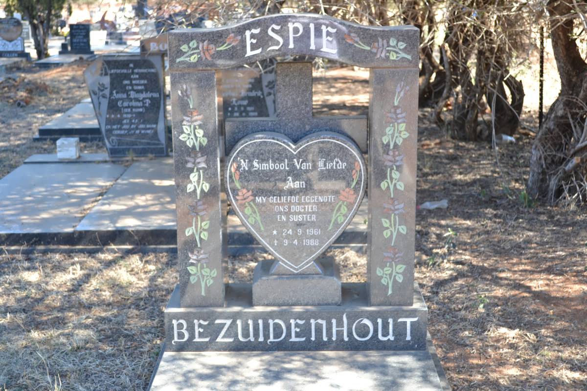 BEZUIDENHOUT Espie 1961-1988