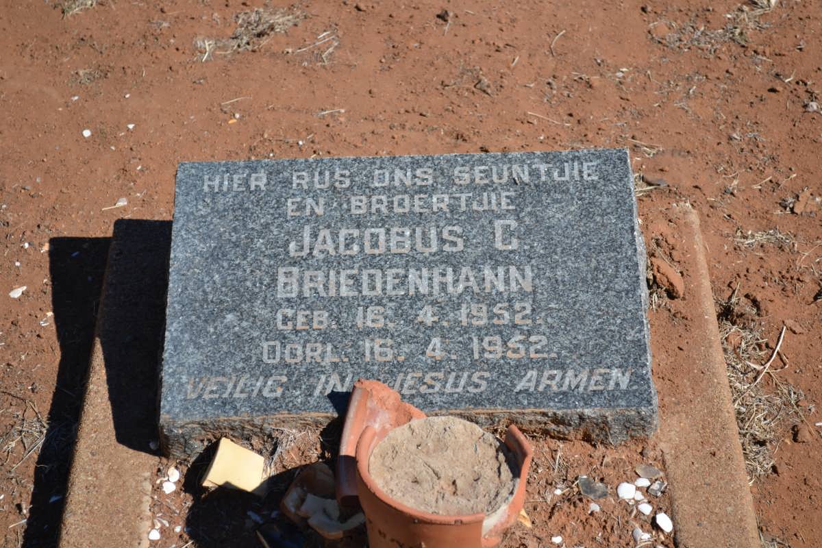 BRIEDENHANN Jacobus C. 1952-1952