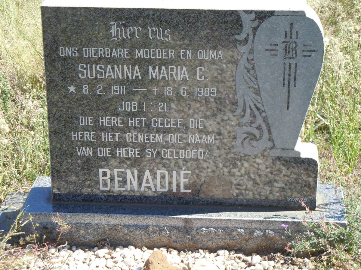 BENADIE Susanna Maria C. 1911-1989