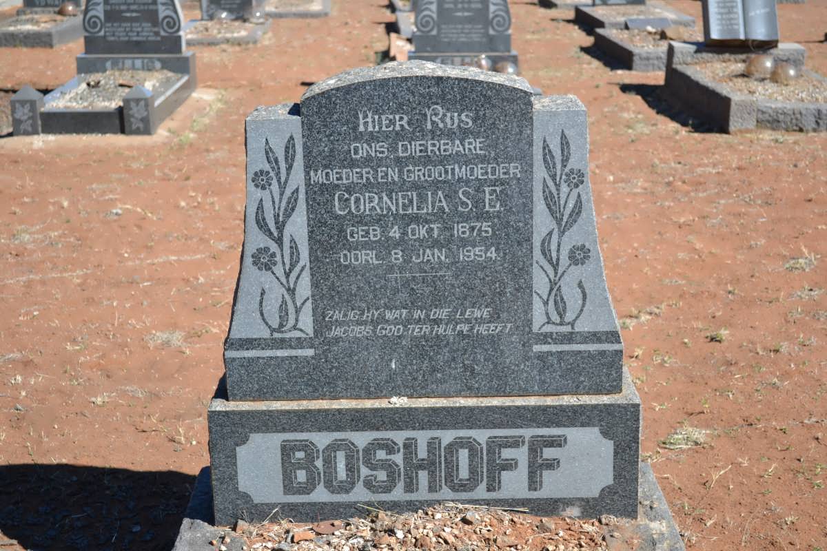 BOSHOFF Cornelia S.E. 1875-1954