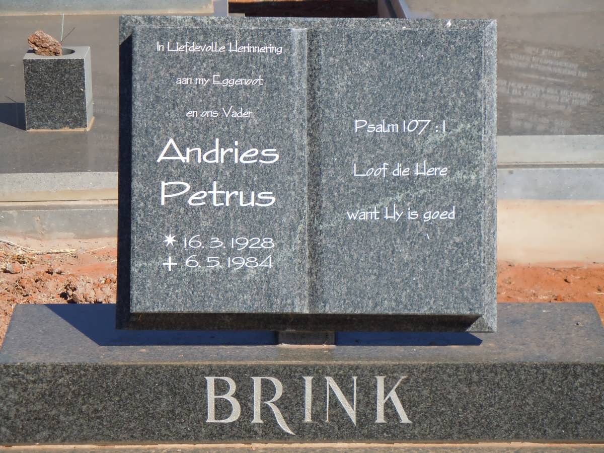 BRINK Andries Petrus 1928-1984