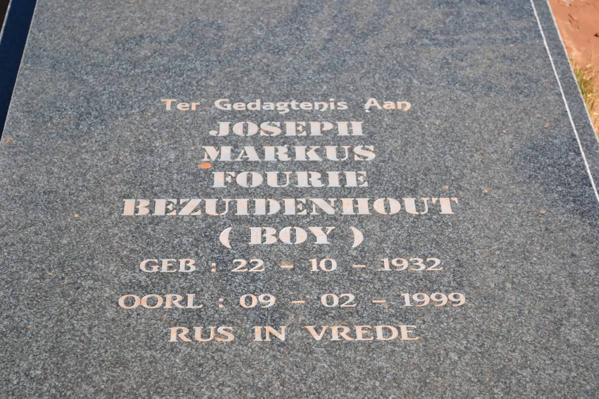 BEZUIDENHOUT Joseph Markus Fourie 1932-1999