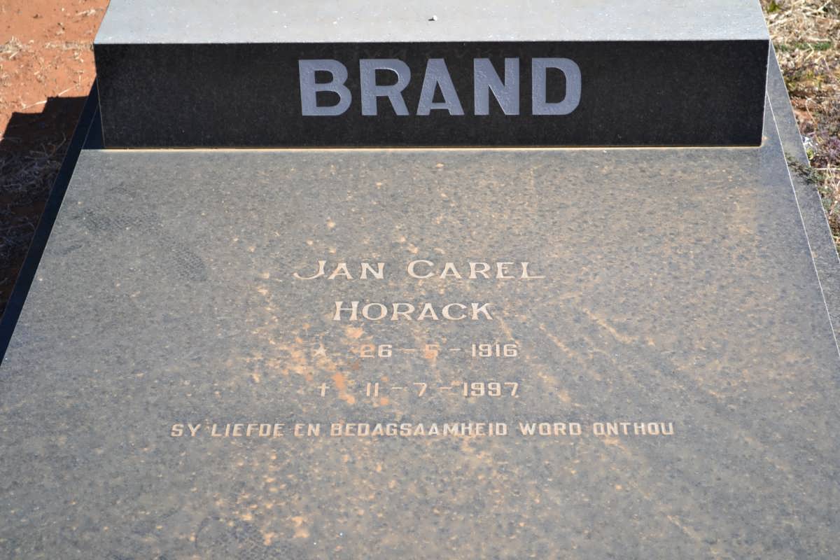 BRAND Jan Carel Horack 1916-1997