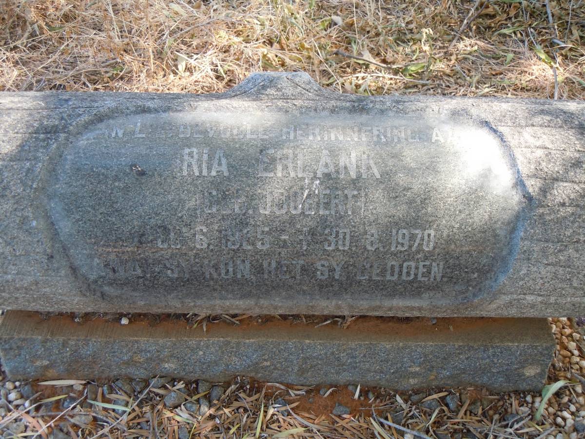ERLANK Ria nee JOUBERT 1925-1970