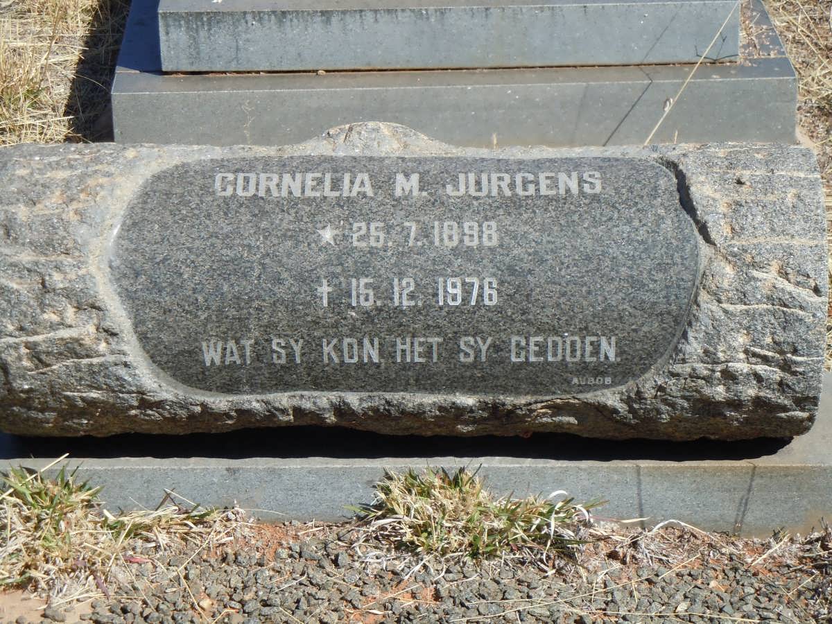 JURGENS Cornelia M. 1898-1976