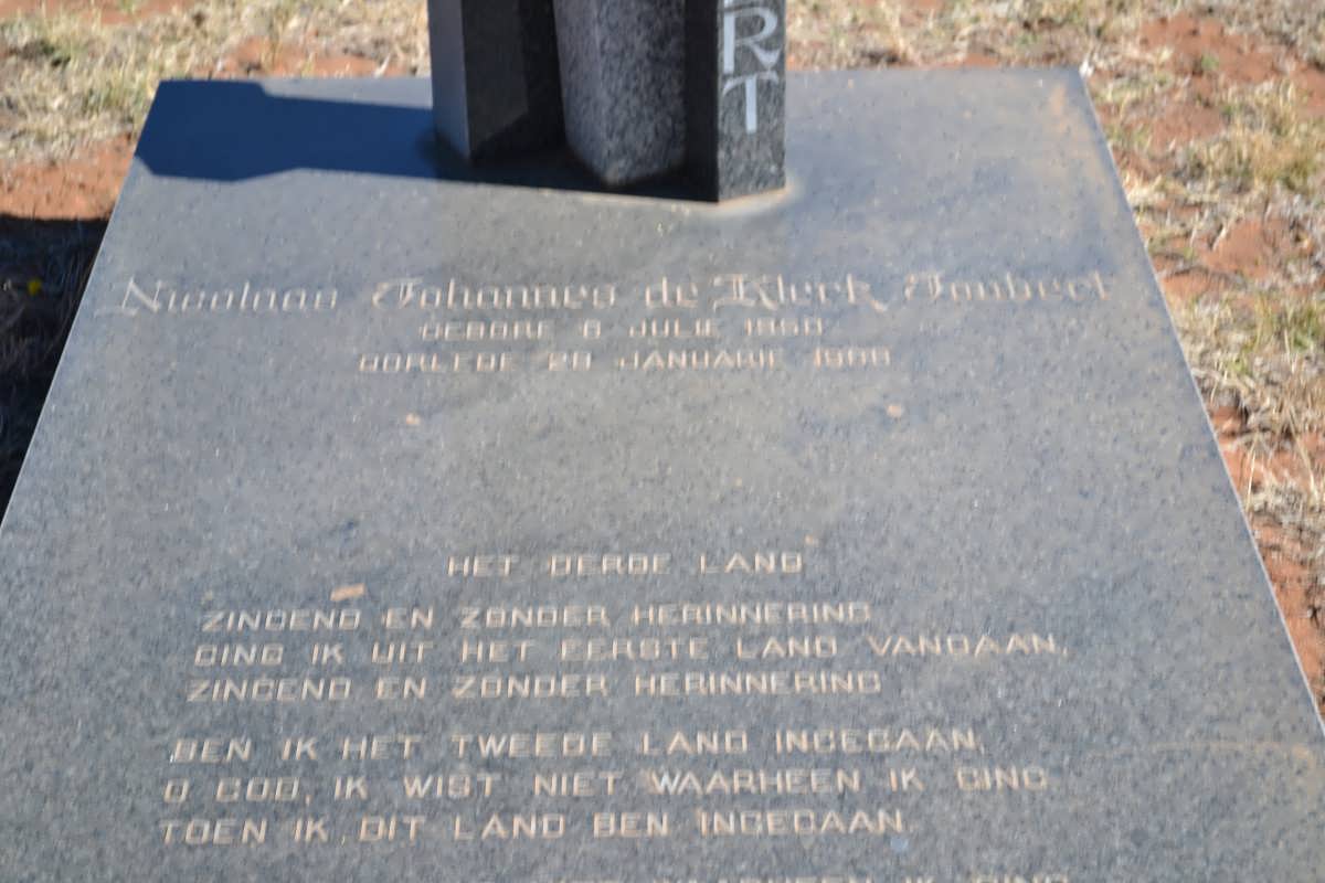 JOUBERT Nicolaas Johannes de Klerk 1950-1966