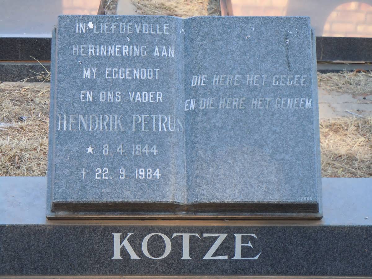 KOTZE Hendrik Petrus 1944-1984