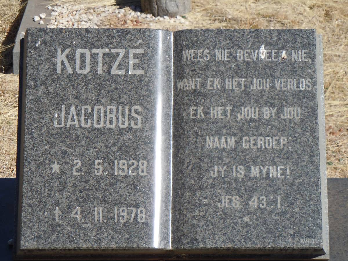 KOTZE Jacobus 1928-1978