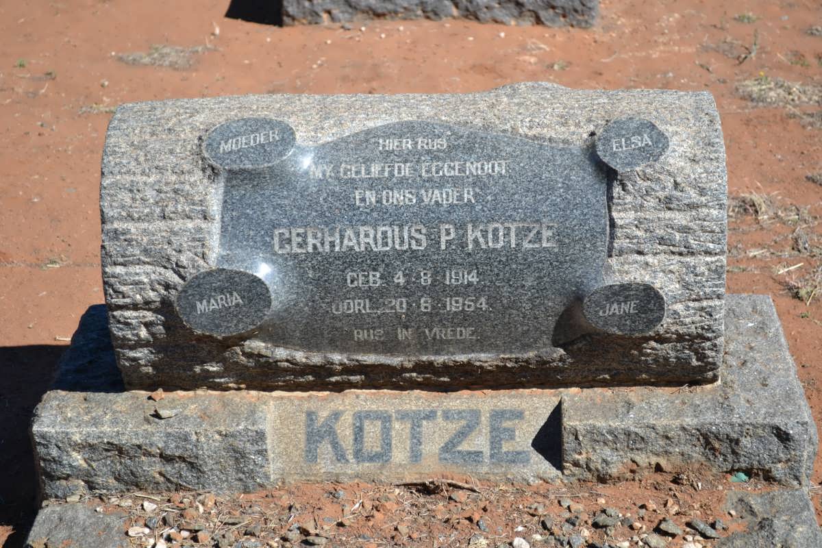 KOTZE Gerhardus P. 1914-1954