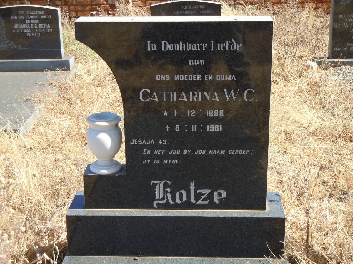 KOTZE Catharina W.C. 1898-1981