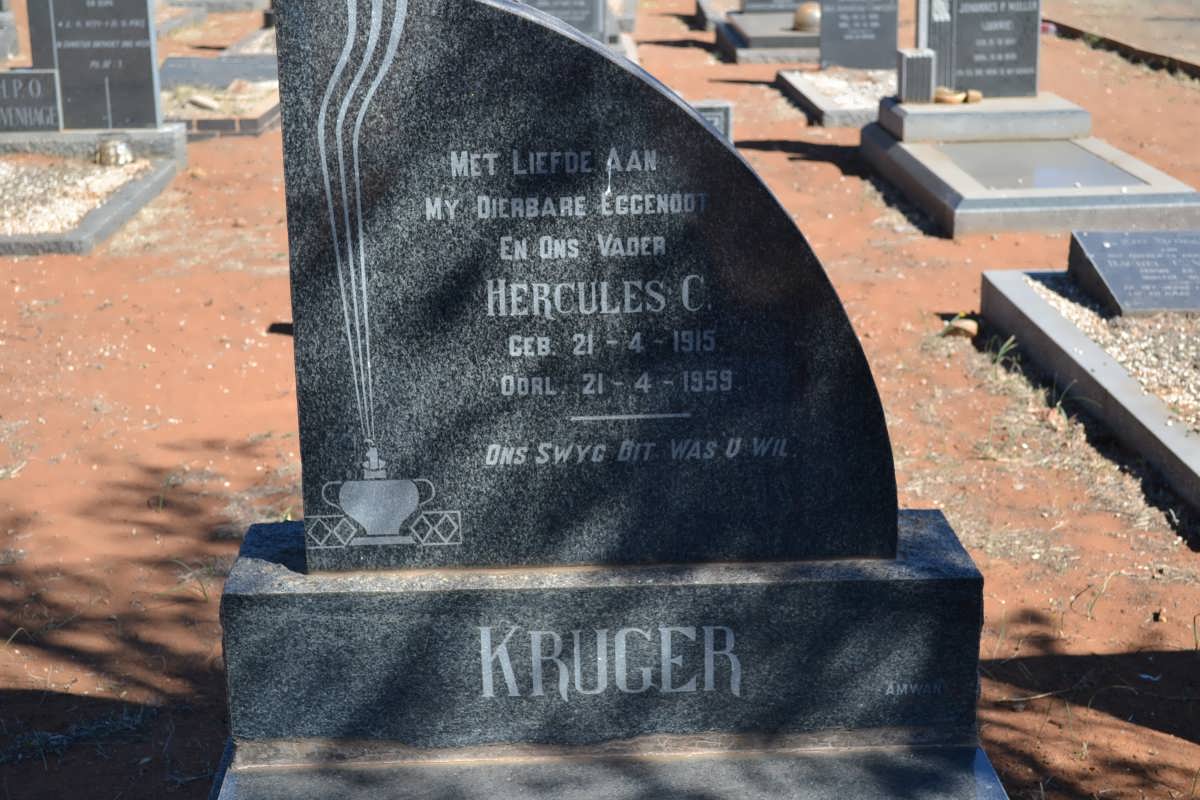 KRUGER Hercules C. 1915-1959