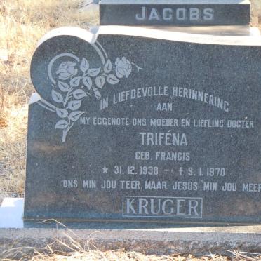 KRUGER Trifena nee FRANCIS 1938-1970